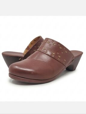 Cato Brown Studded Clogs Size 9W